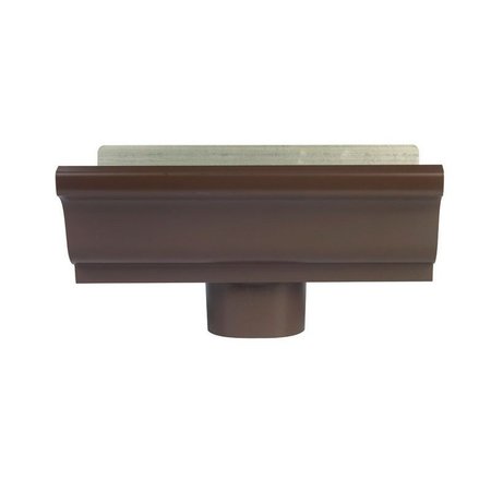 AMERIMAX HOME PRODUCTS 5.5 in. H X 10 in. W X 5.5 in. L Brown Aluminum K Gutter End with Drop 2501019